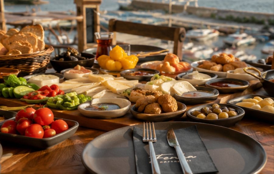 Fenha kahvaltı ve mezze tabağı